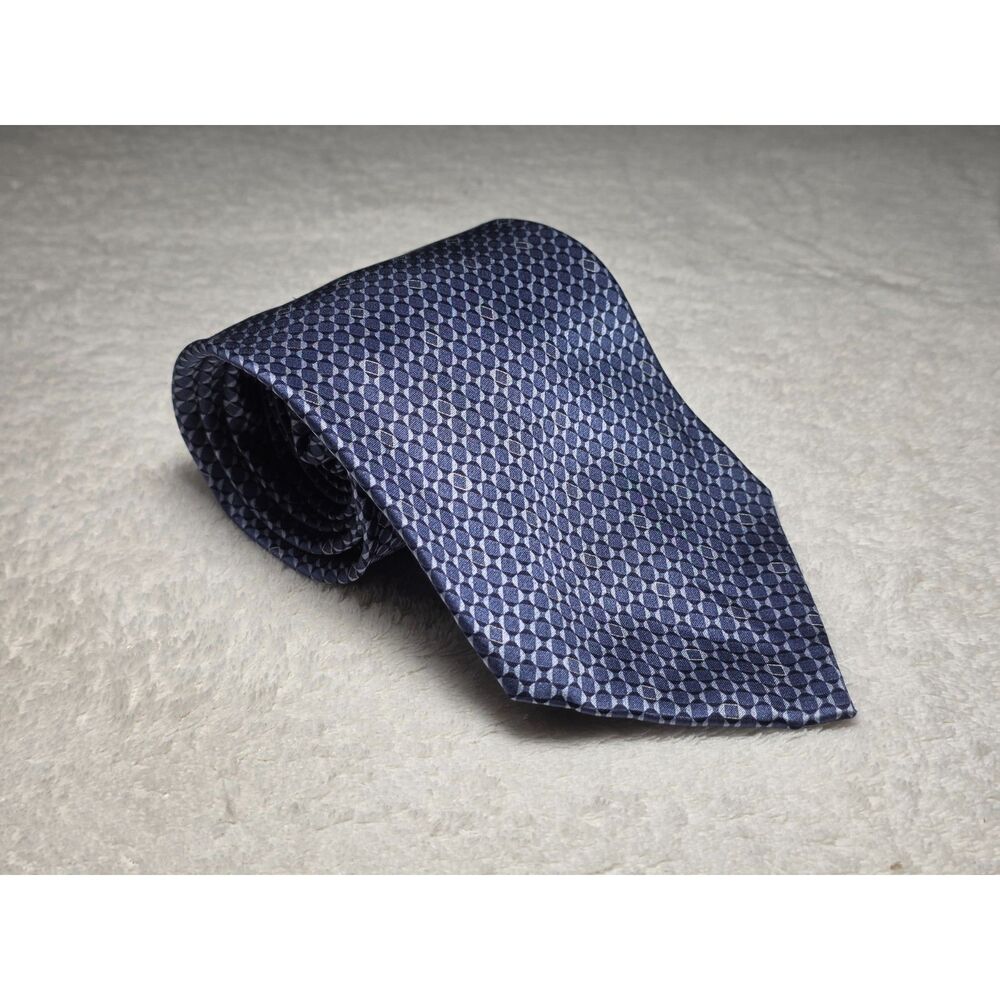 ALFANI 100% SILK Navy Blue Necktie